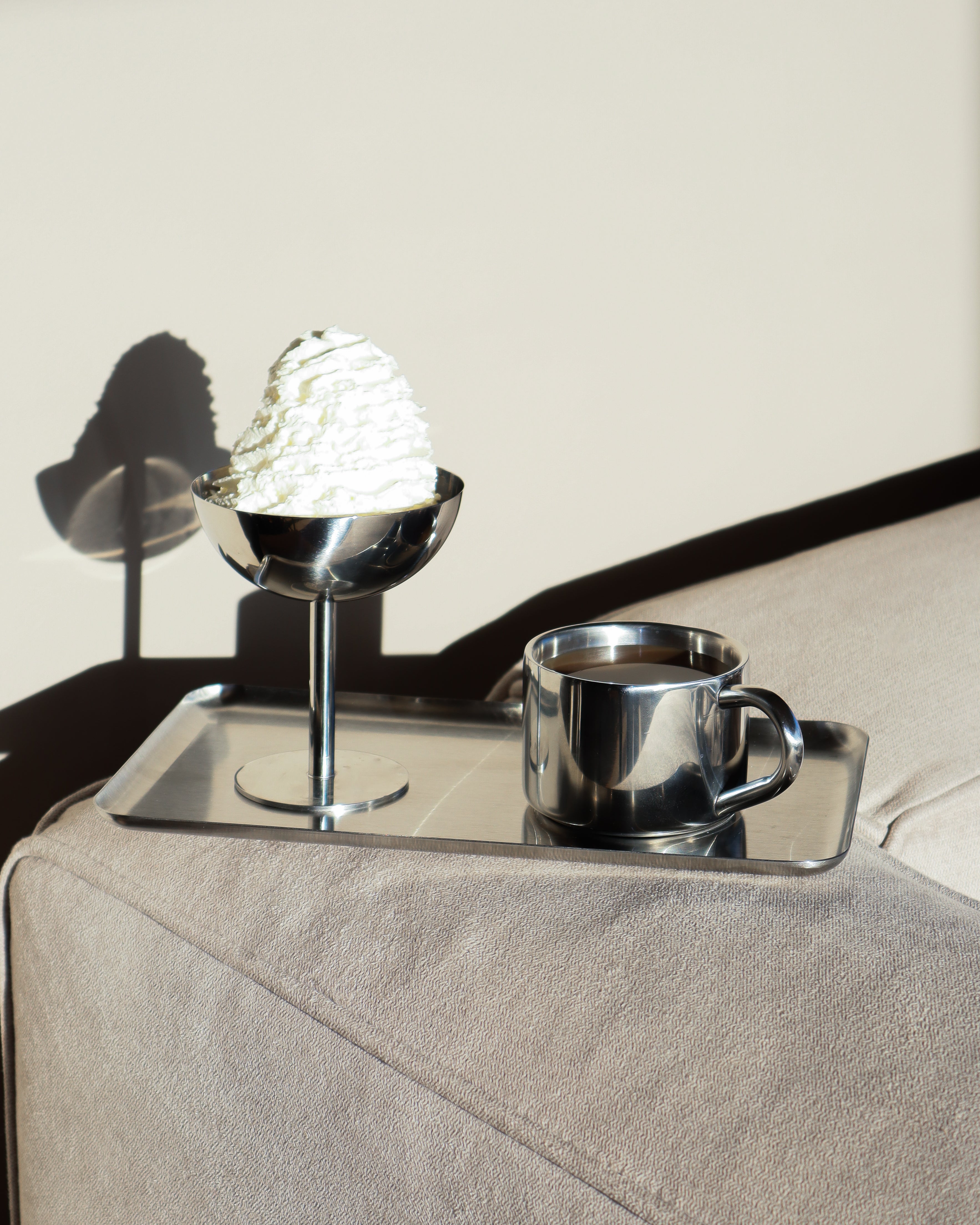 Stål serveringsbakke - Medium